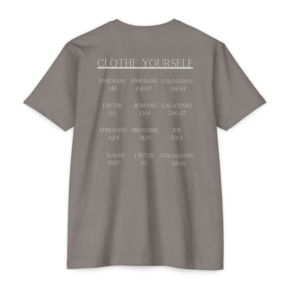 Clothe Yourself White Tshirt(scripture) next level