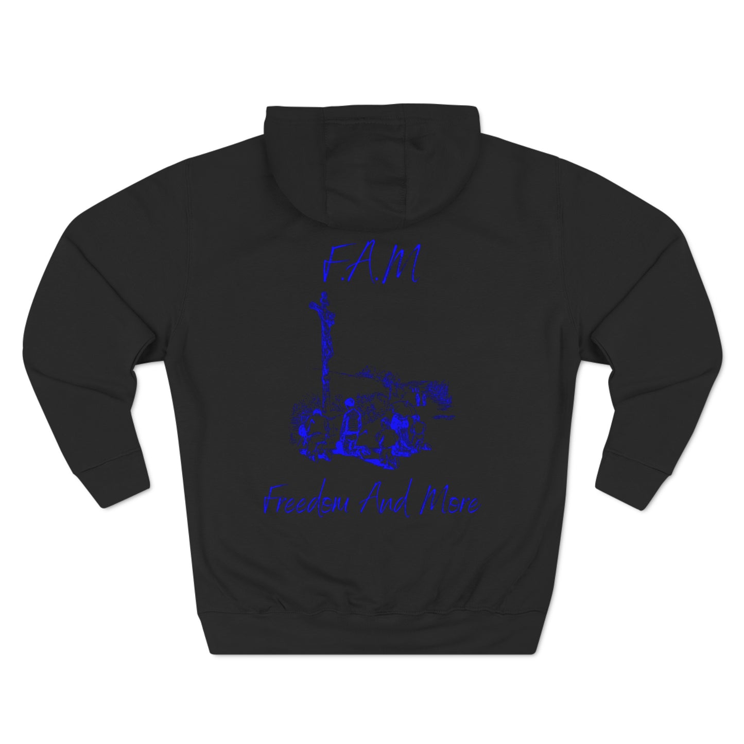 Fam Hoodie Blue Words