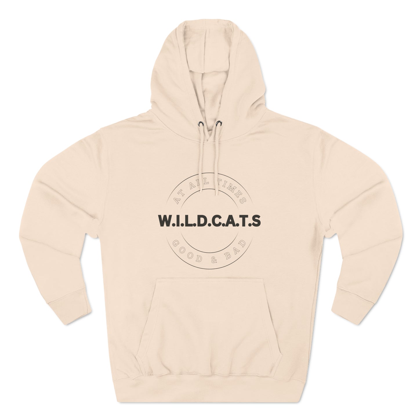 Wildcats Christian Black Letters & Picture Hoodie