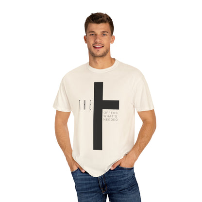 Adult T-Town Christian Black Letters & Cross