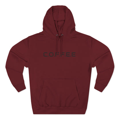 Adult Coffee Christian Black Words Only Hoodie