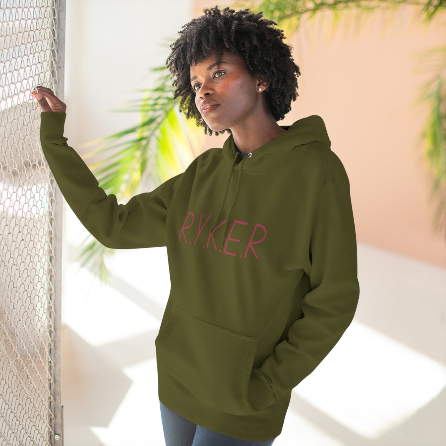 RYKER Christian Marron Letters Hoodie