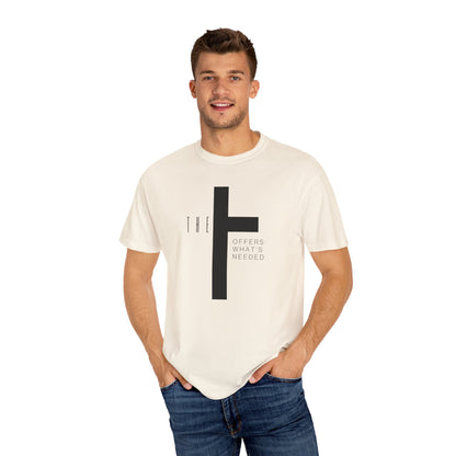 Adult T-Town Christian Black Letters & Cross