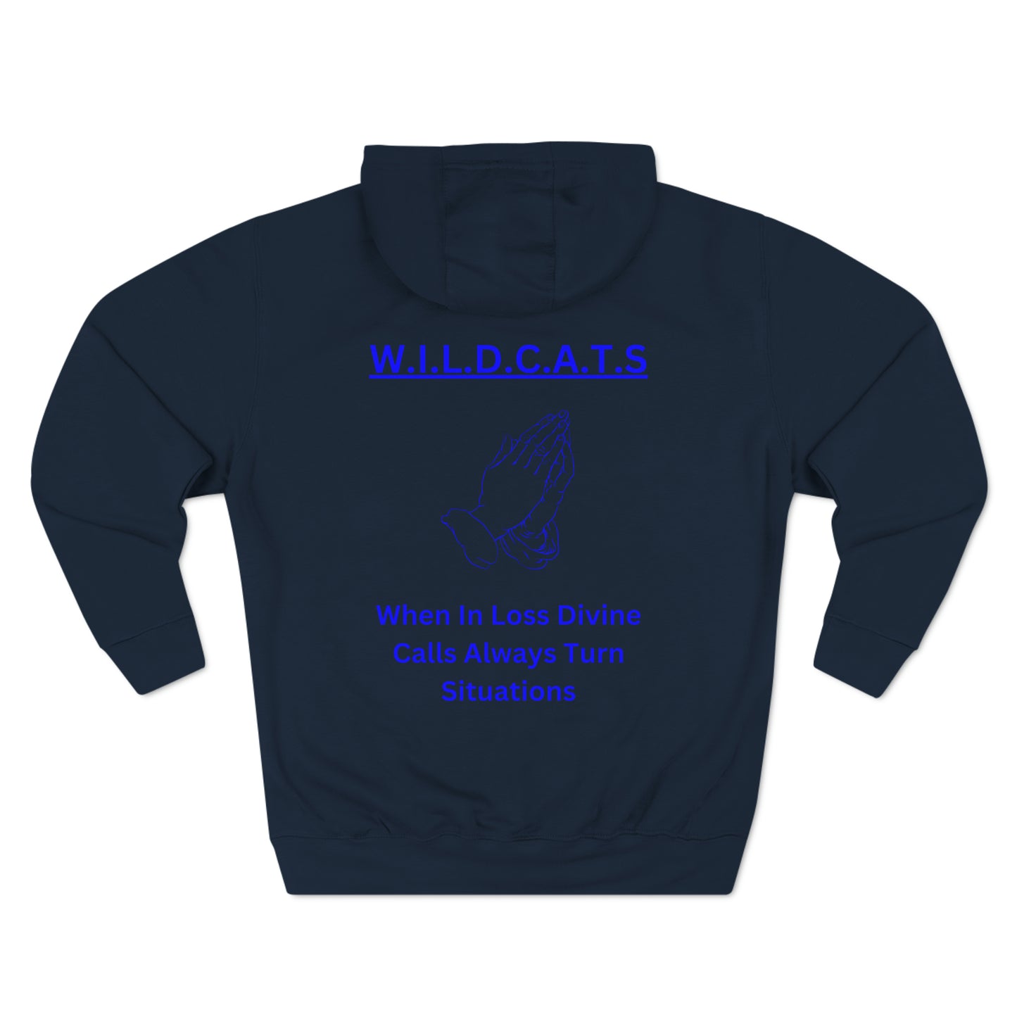 Wildcats Christian Blue Letters & Picture Hoodie