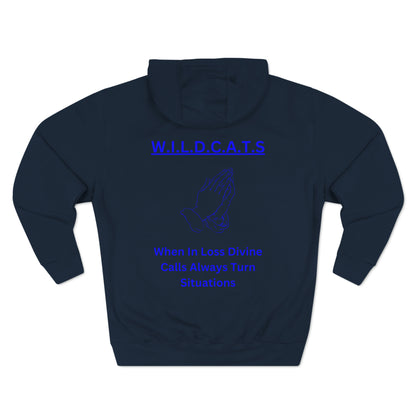 Wildcats Christian Blue Letters & Picture Hoodie