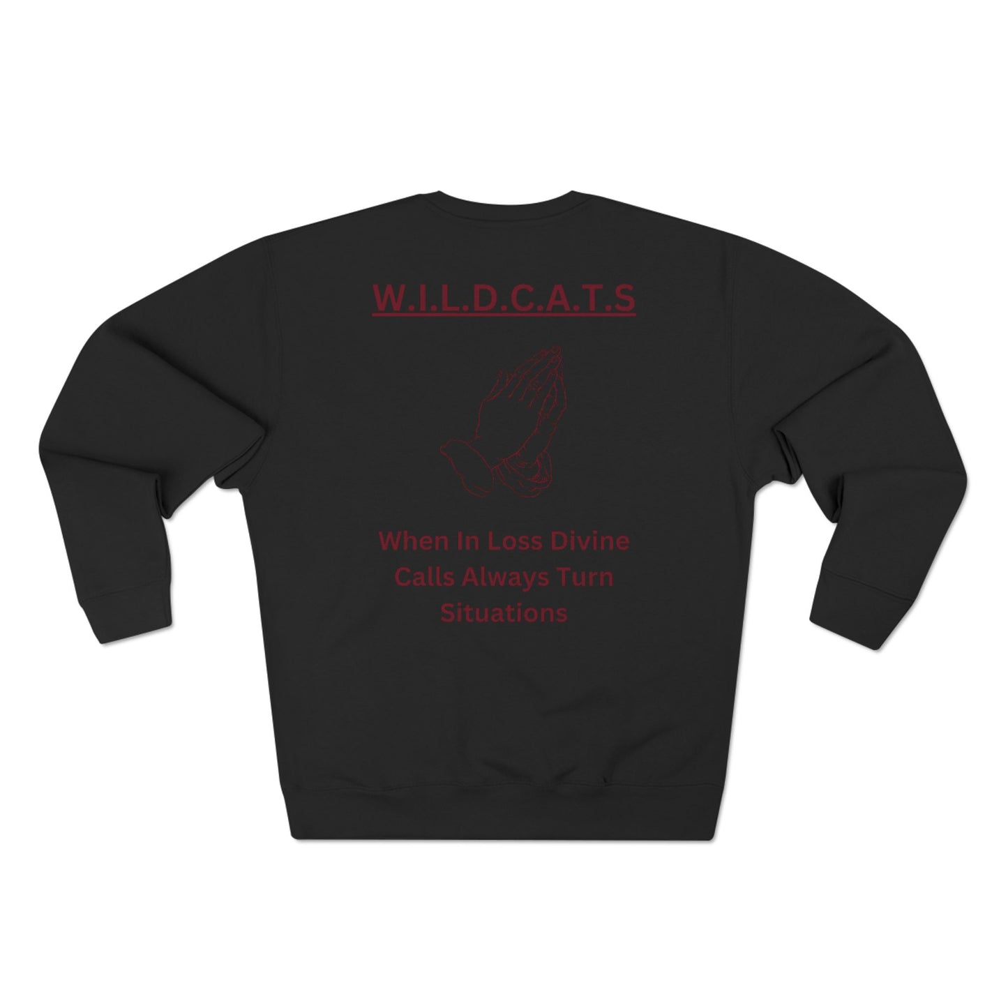 Wildcats Christian Marron Letters & Picture Crewneck