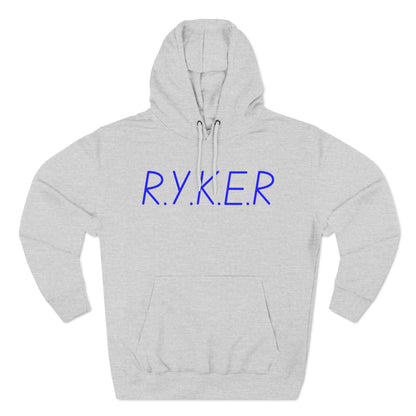 RYKER Christian Blue Letters Blended Hoodie