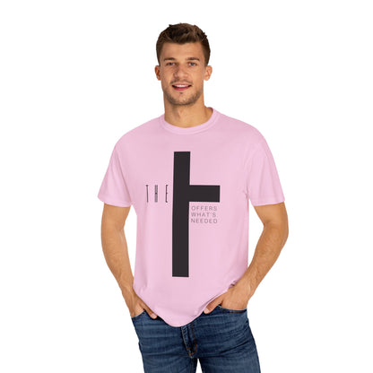 Adult T-Town Christian Black Letters & Cross