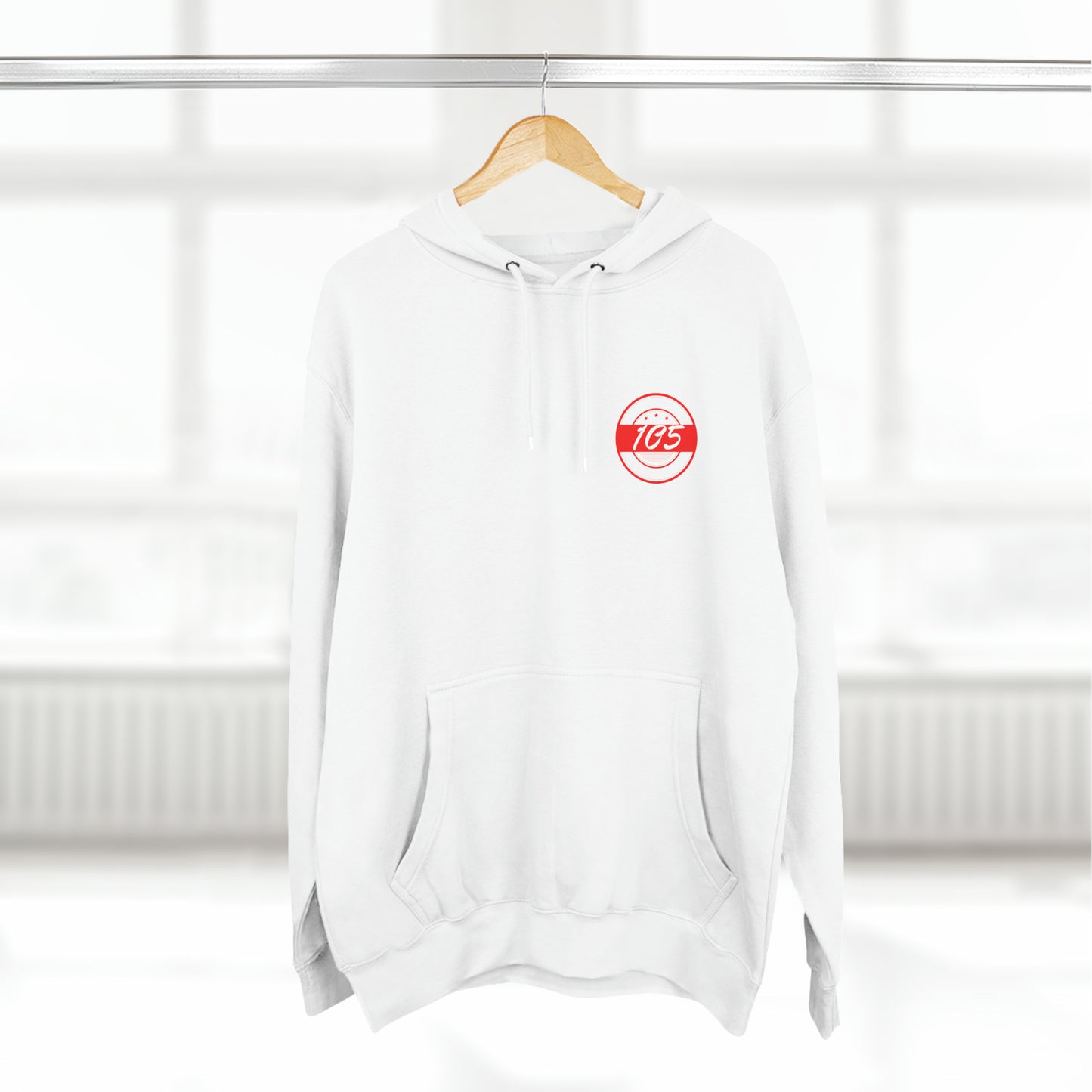 Adult 105 Christian Red and White Letters Hoodie