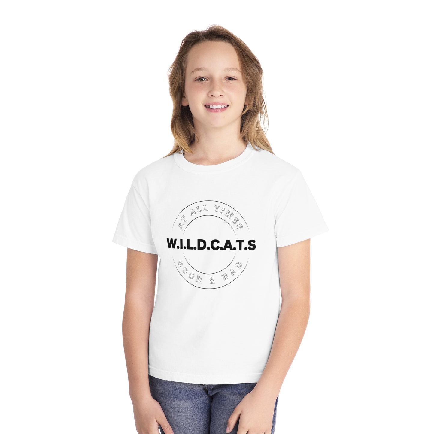 Youth Wildcats Christian Black Letters & Picture