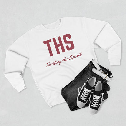 Adult THS Christian Marron Letters Crewneck