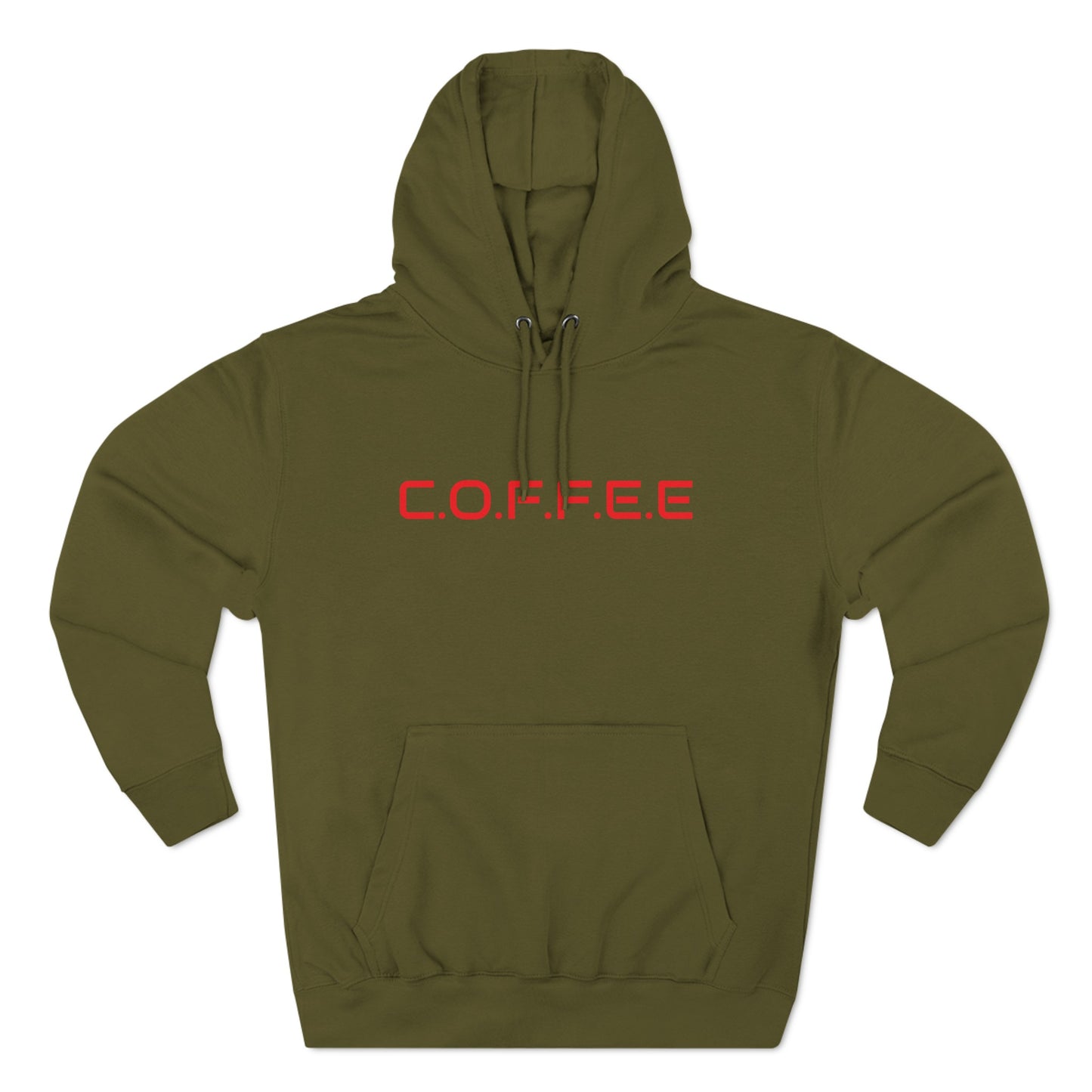 Adult Coffee Christian Red Words Only Hoodie