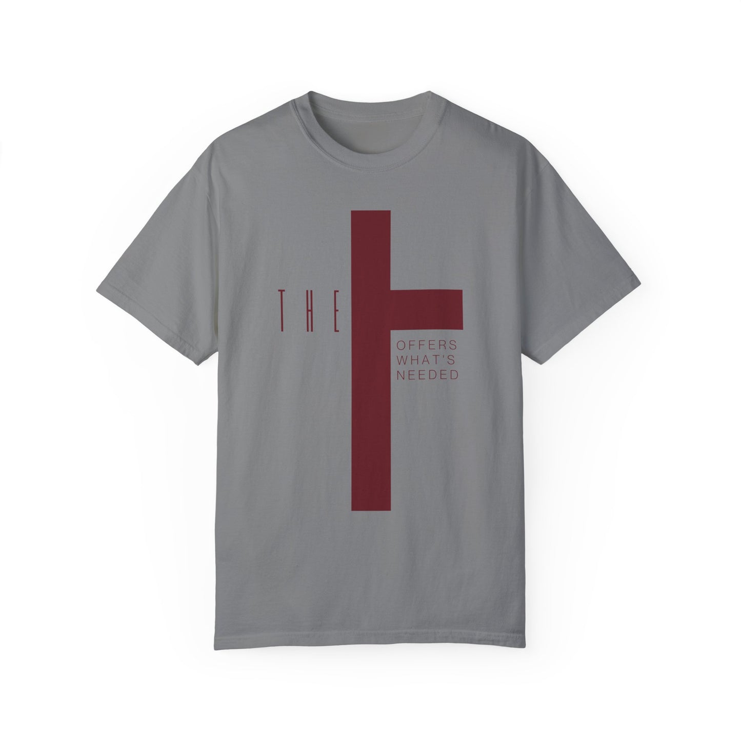 Adult T-Town Christian Marron Letters & Cross