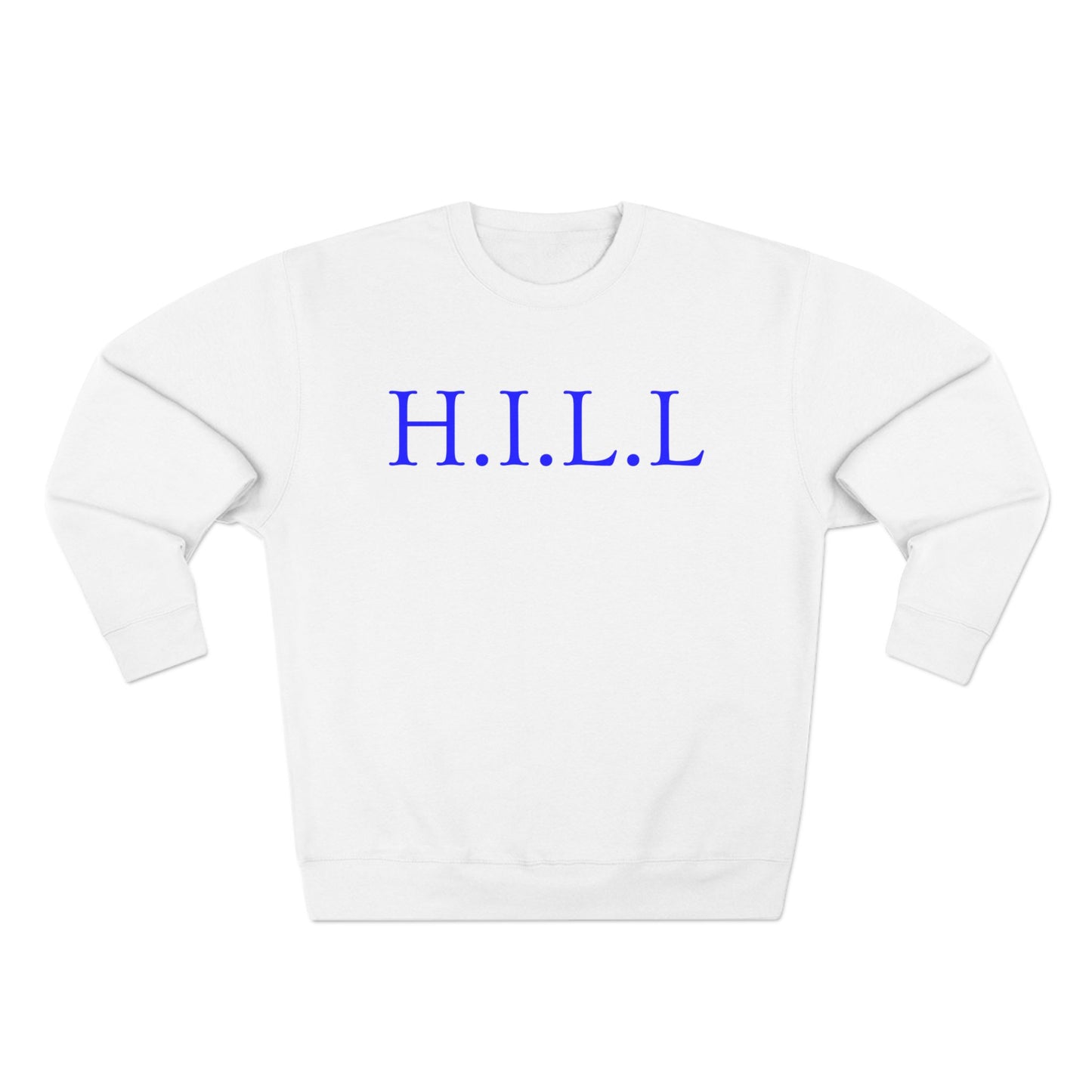 Hill Christian Blue Words Crewneck