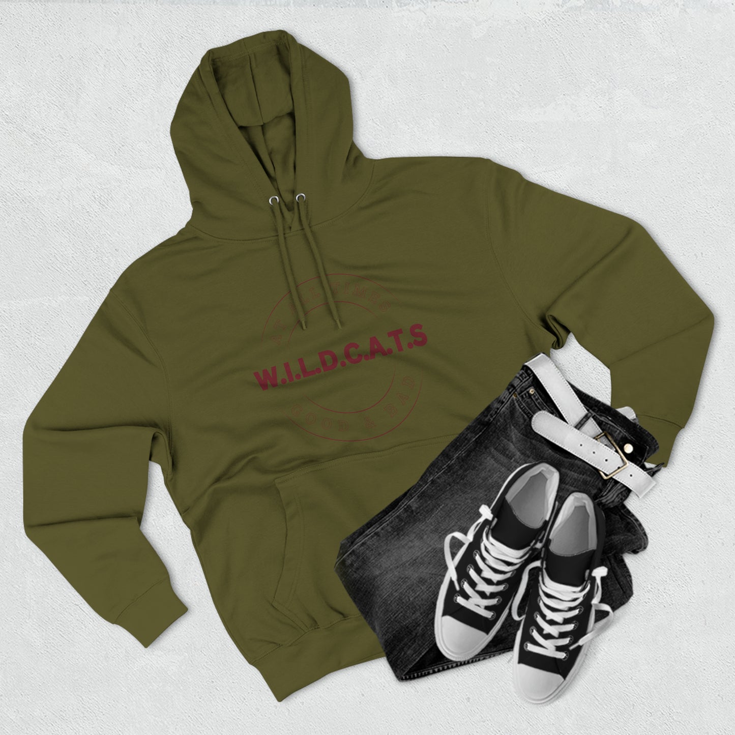 Wildcats Christian Marron Letters & Picture Hoodie