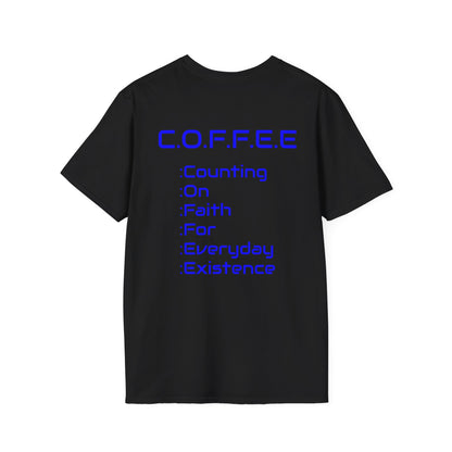 Adult Coffee Christian Blue Words Only