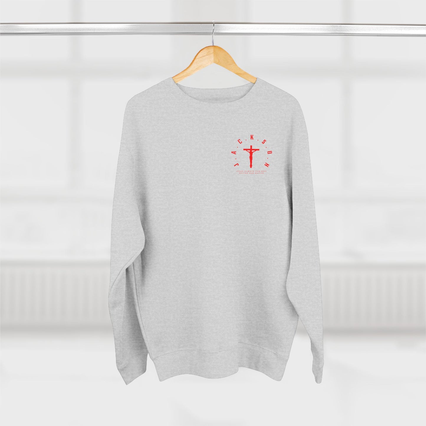 Jackson Red Cross & Letters Crewneck