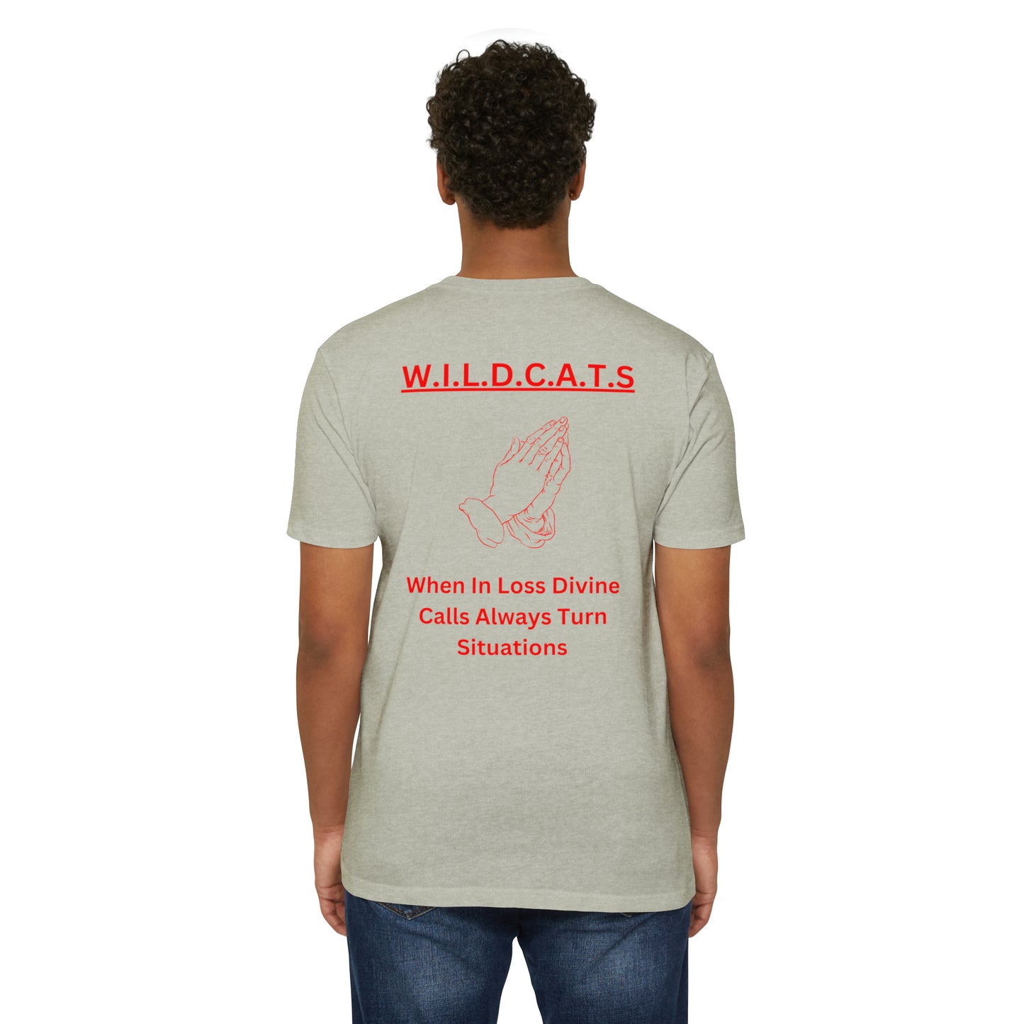 Wildcats Christian Red Letters & Picture