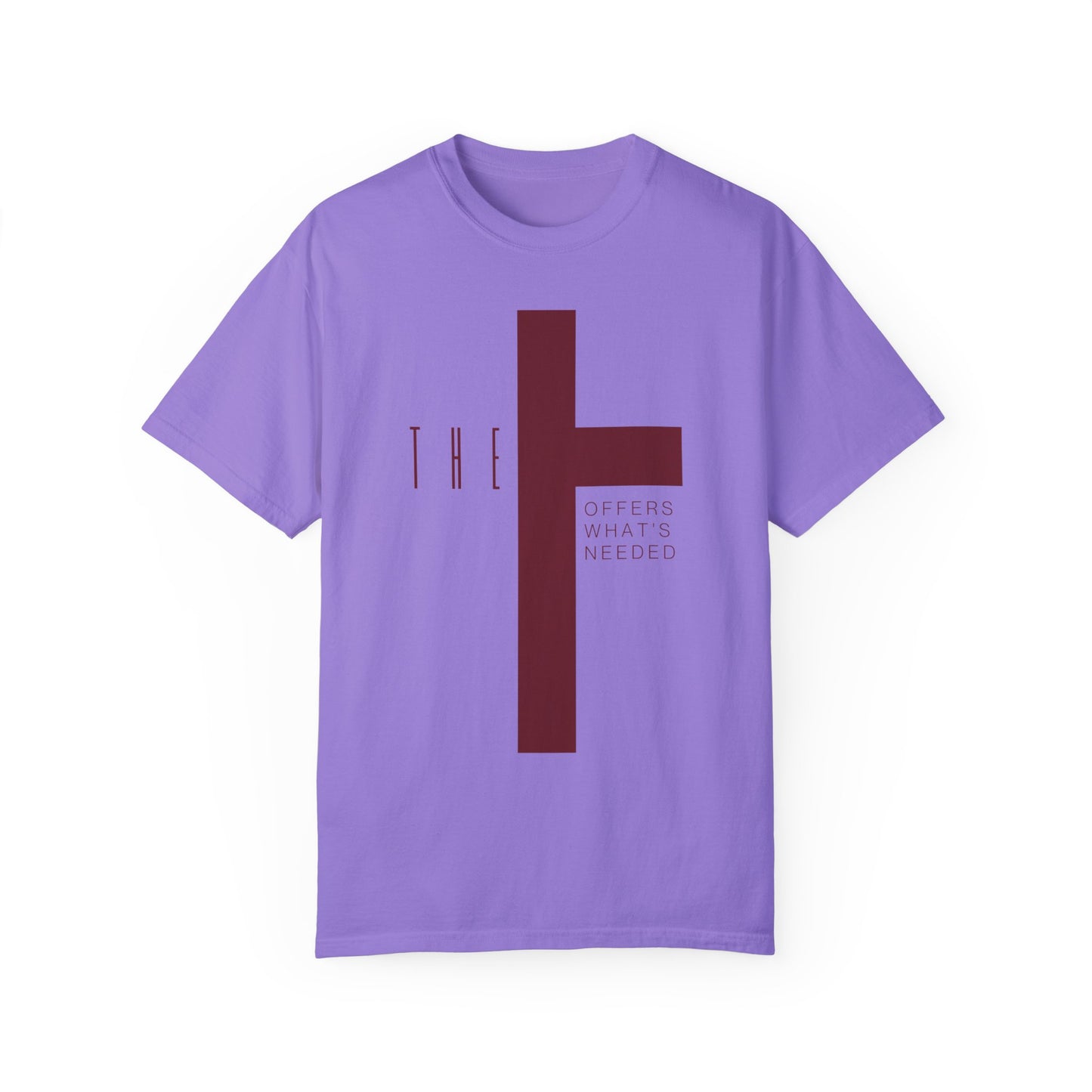 Adult T-Town Christian Marron Letters & Cross