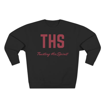 Adult THS Christian Marron Letters Crewneck