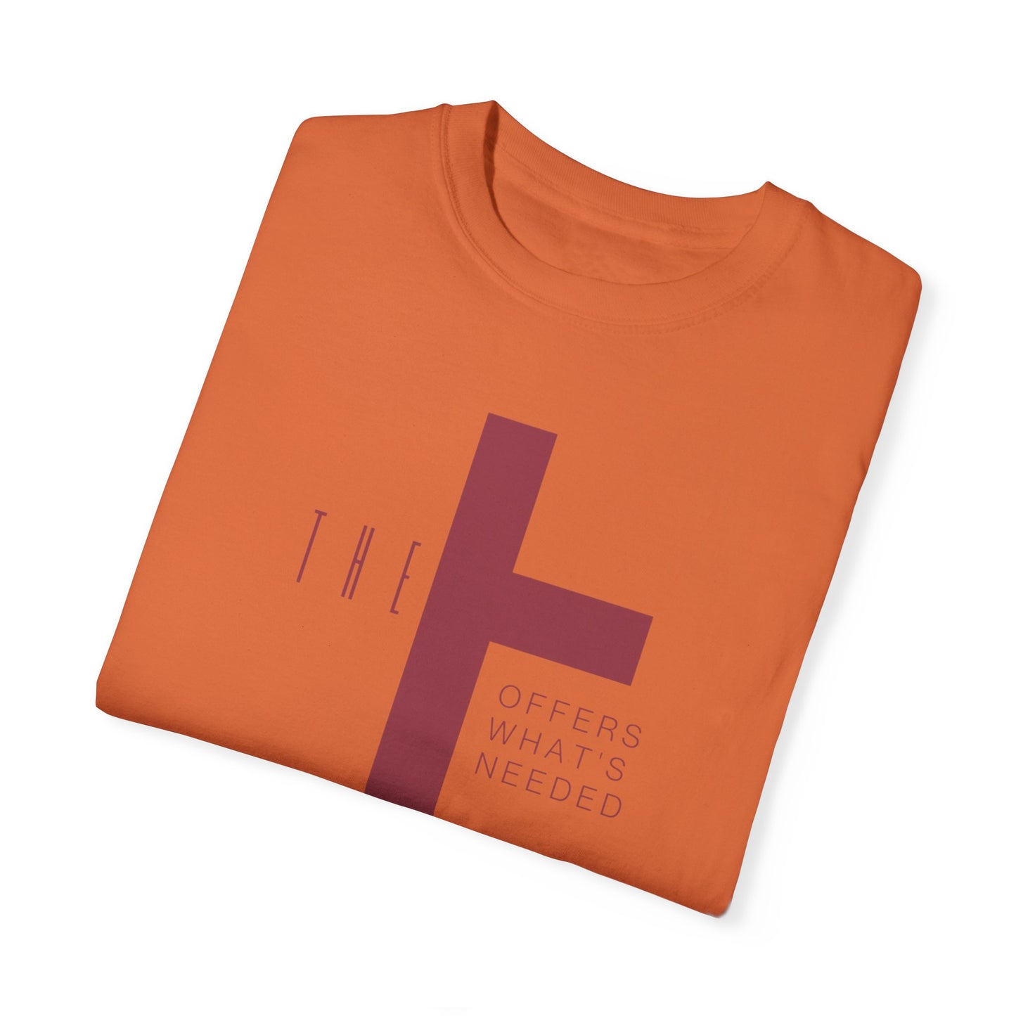 Adult T-Town Christian Marron Letters & Cross