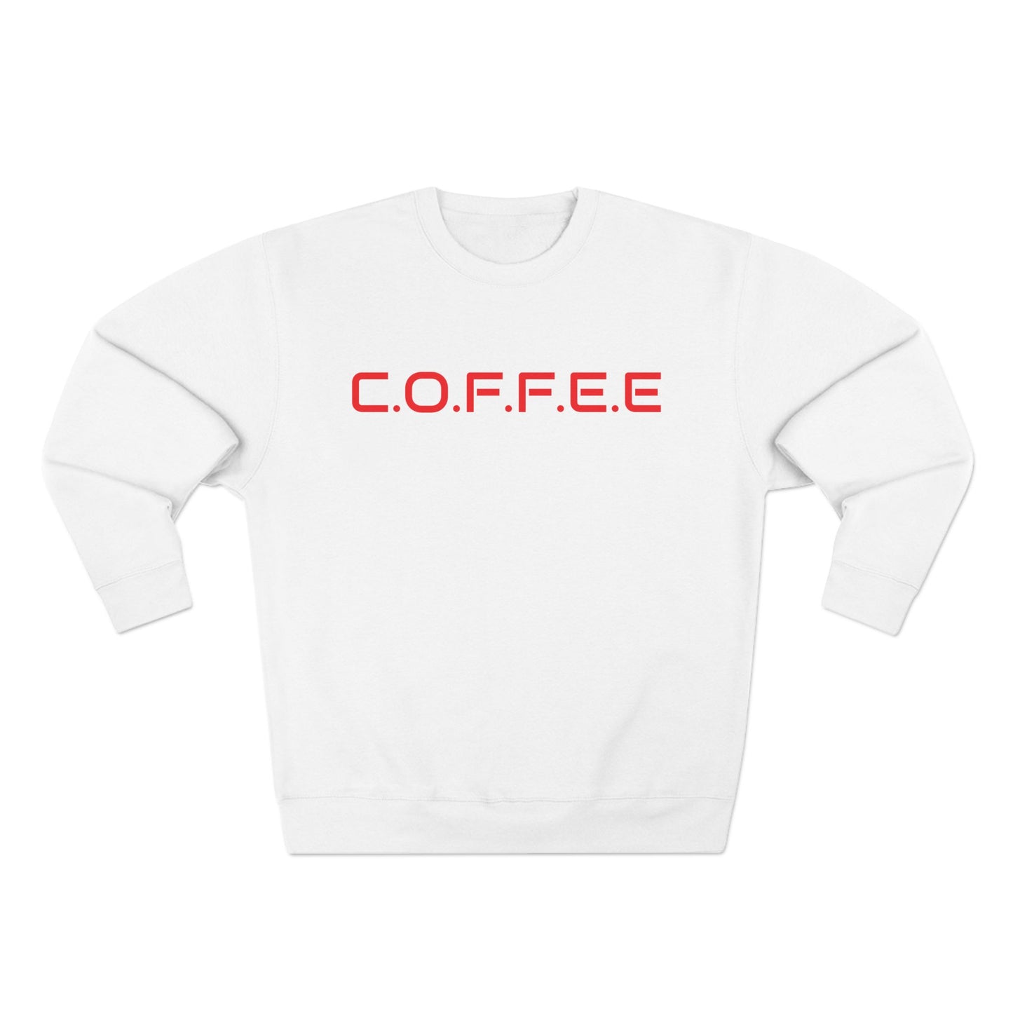 Adult Coffee Christian Red Words Only Crewneck