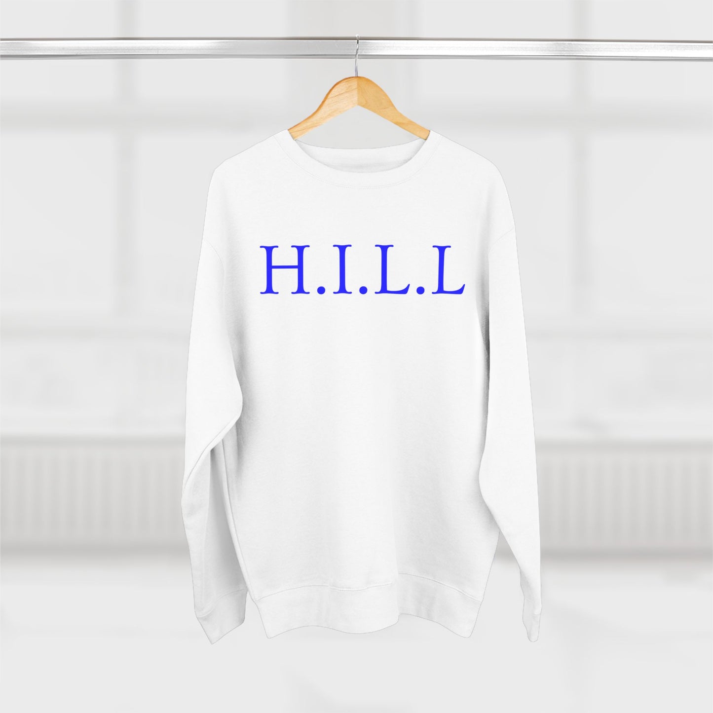 Hill Christian Blue Words Crewneck