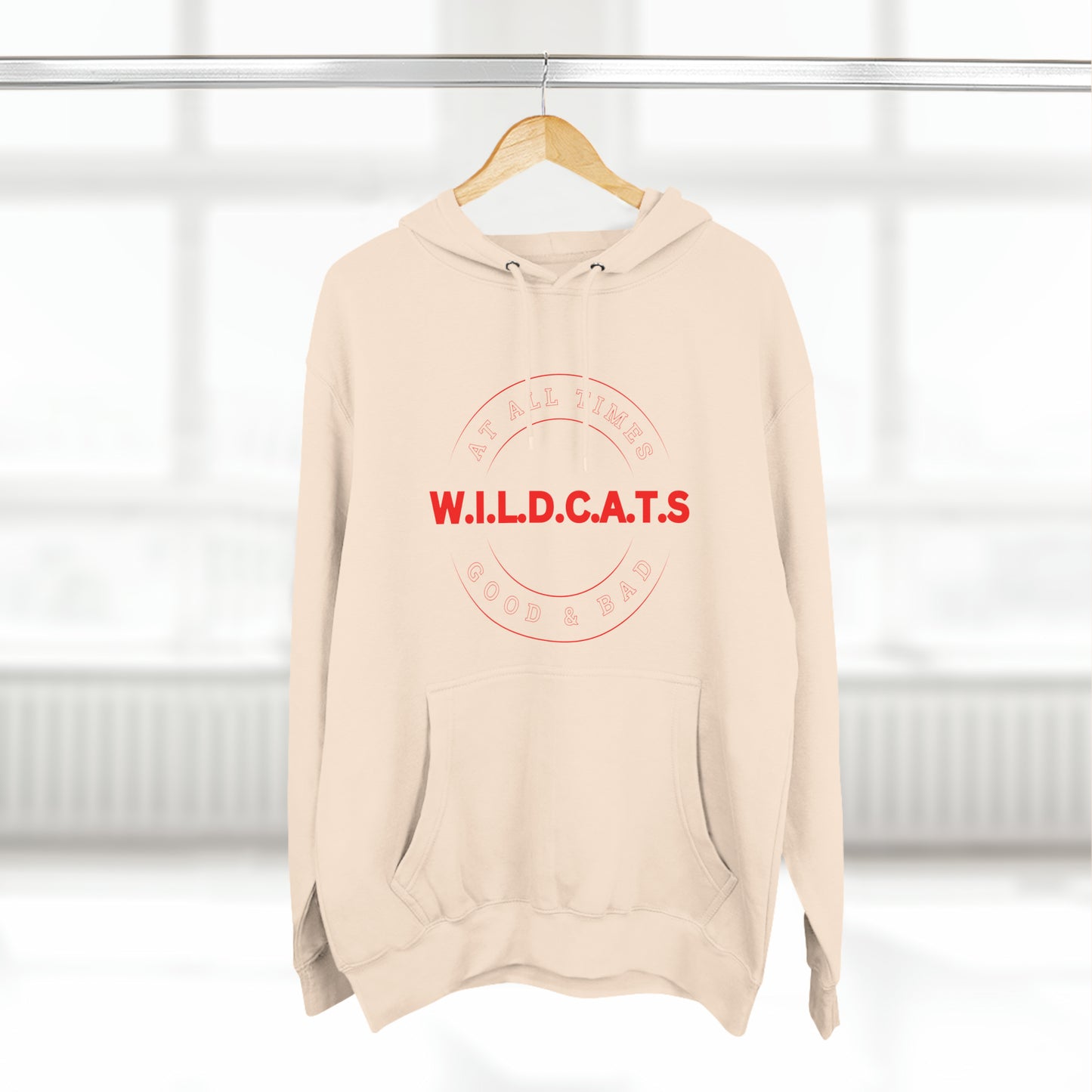 Wildcats Christian Red Letters & Picture Hoodie