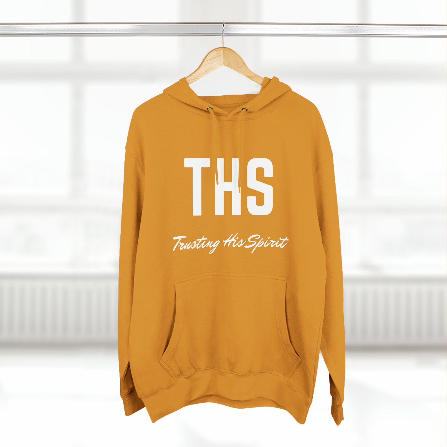 Adult THS Christian White Letters Hoodie