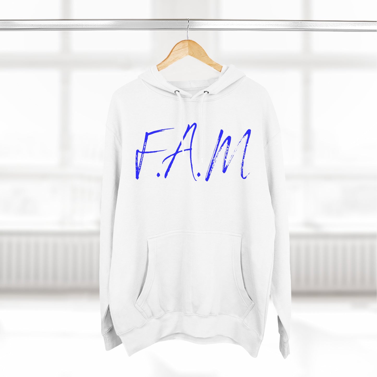 Fam Hoodie Blue Words