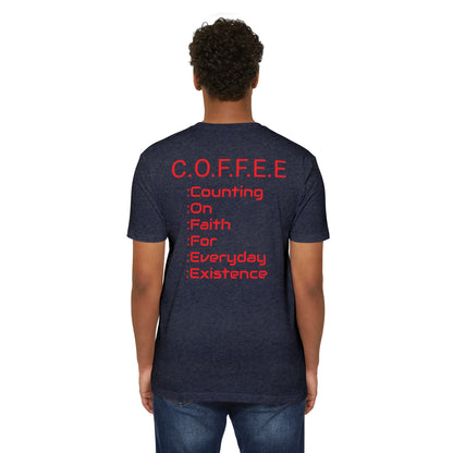 Adult Coffee Christian Red Words Only Blended