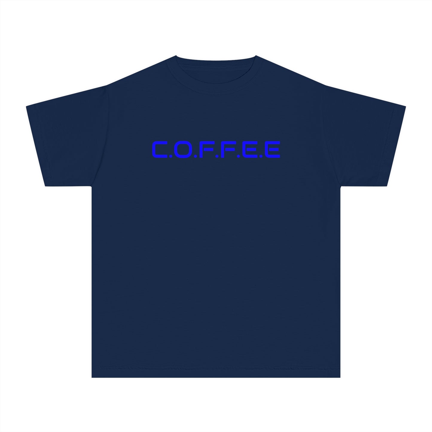 Youth Adult Coffee Christian Blue Words Only