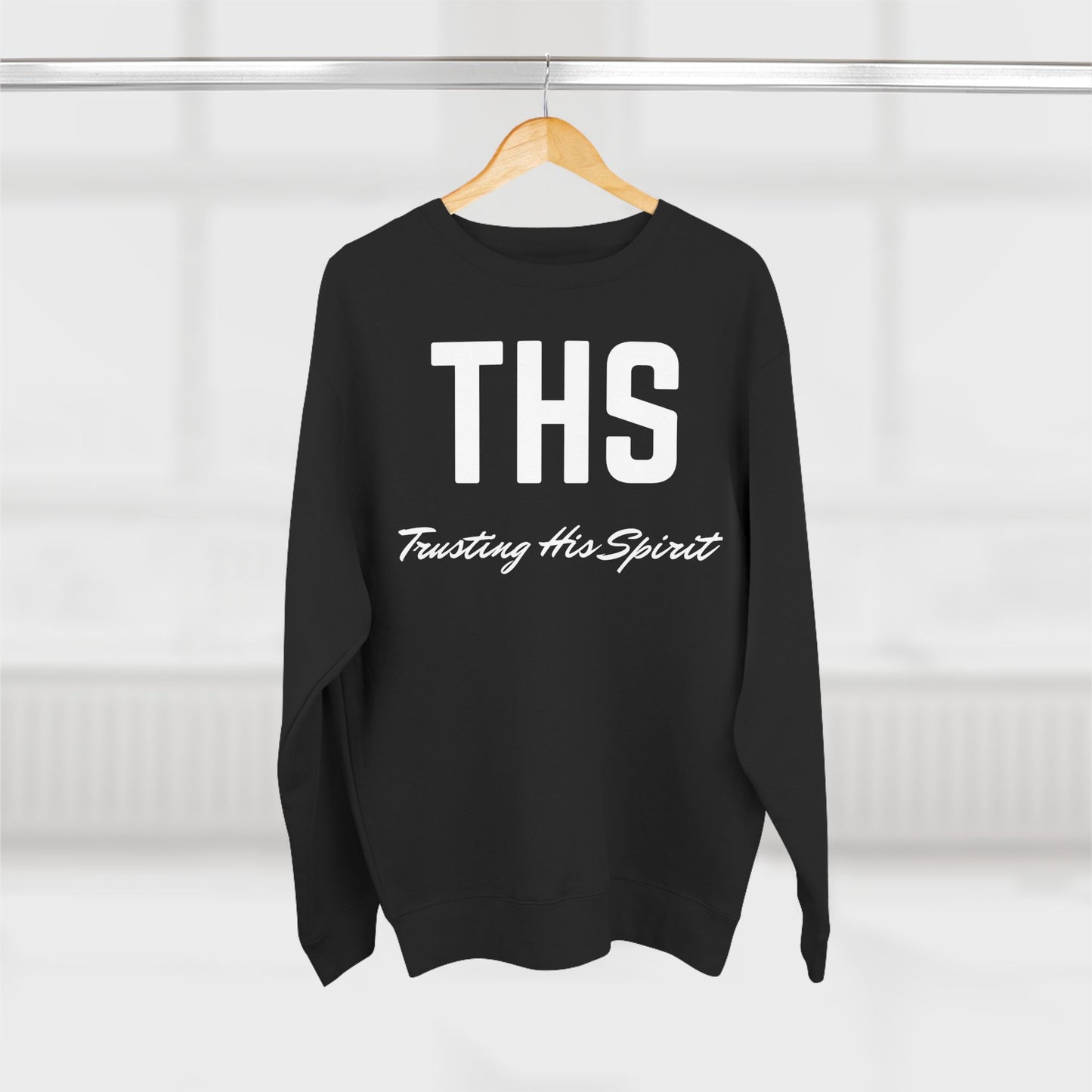 Adult THS Christian White Letters Crewneck