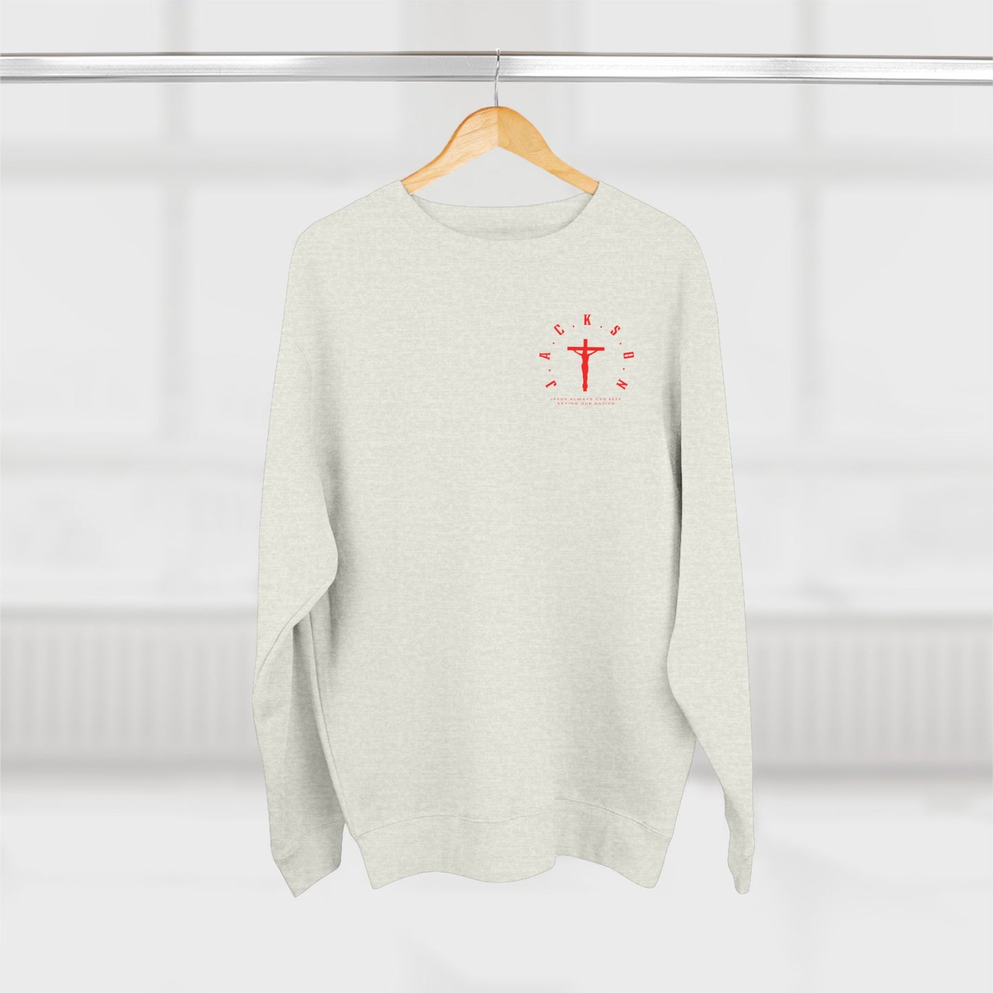 Jackson Red Cross & Letters Crewneck