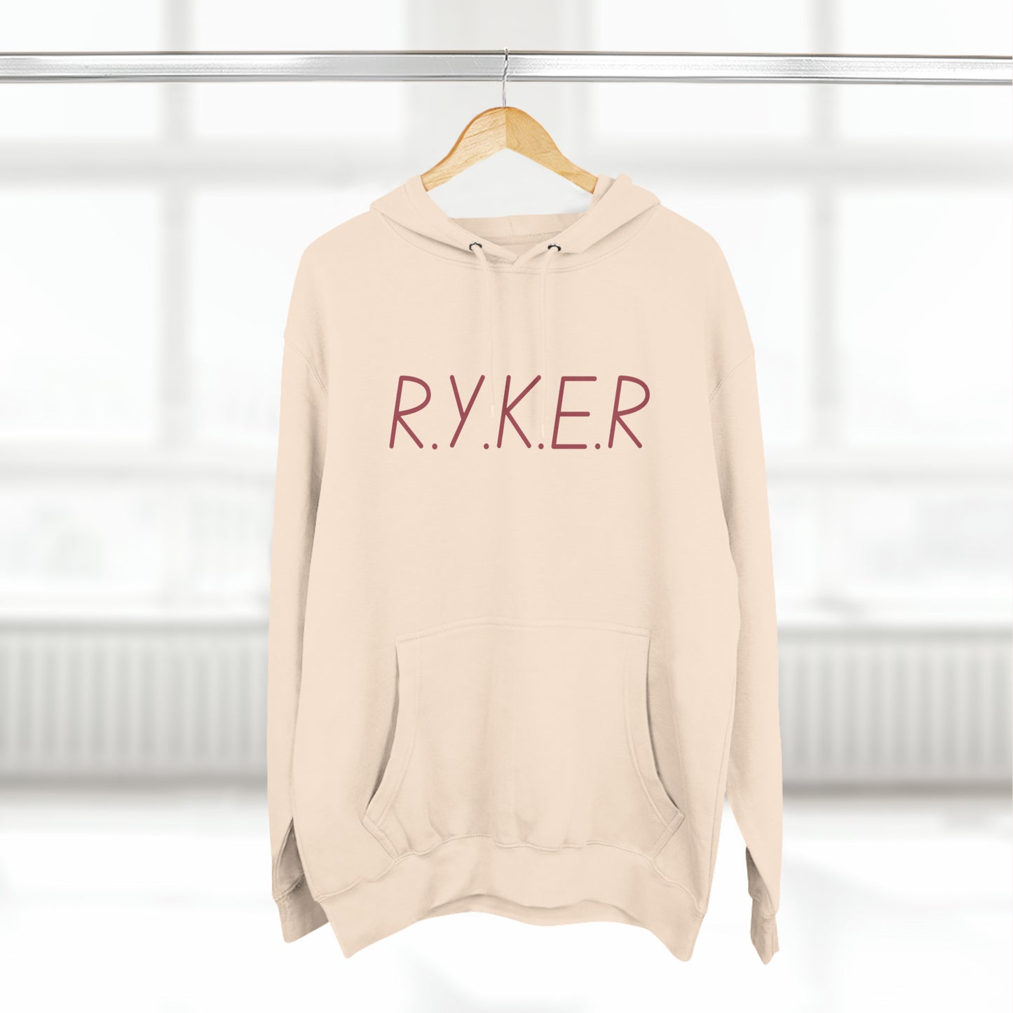 RYKER Christian Marron Letters Hoodie