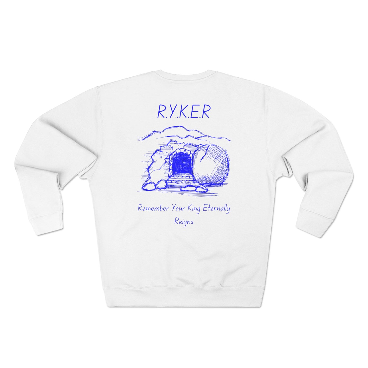 RYKER Christian Blue Letters Crewneck