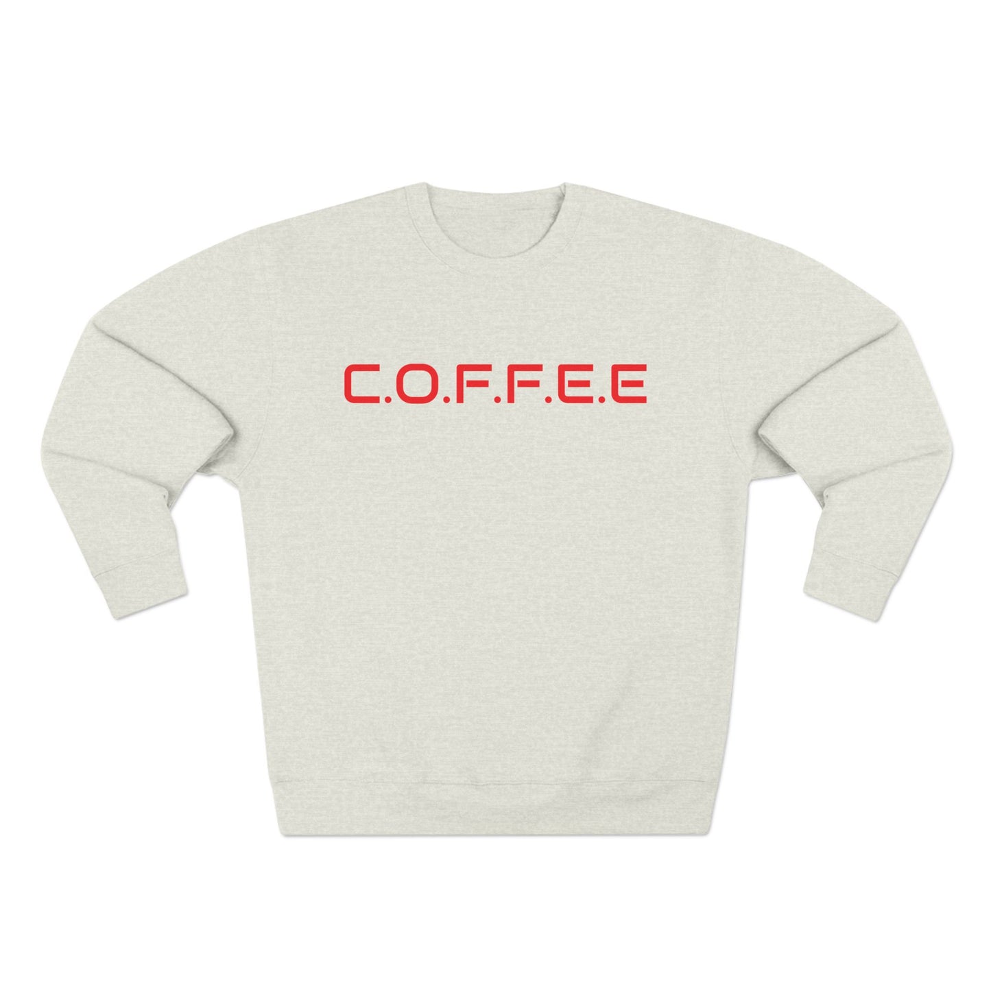 Adult Coffee Christian Red Words Only Crewneck