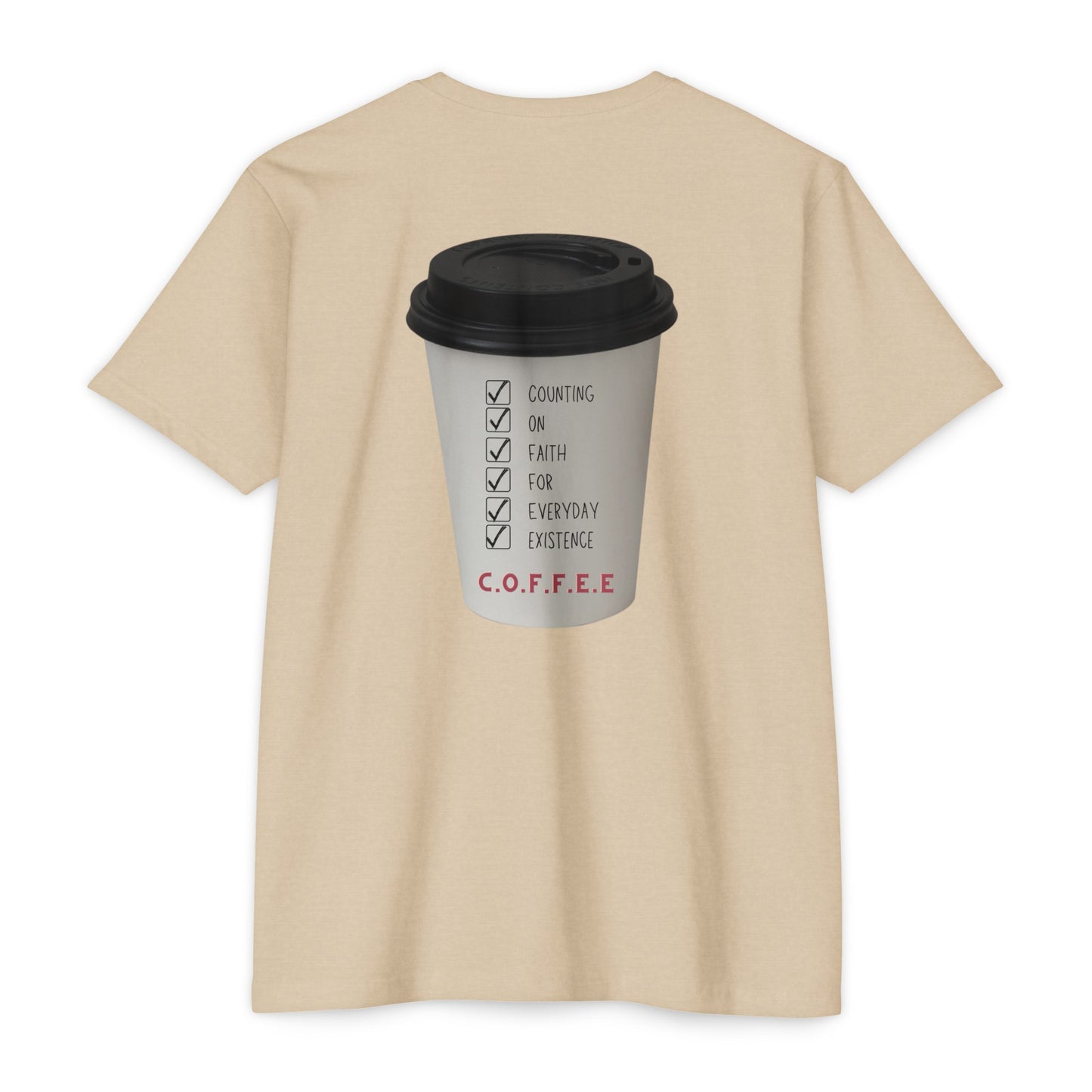 Adult Coffee Christian White Words & Image Blended