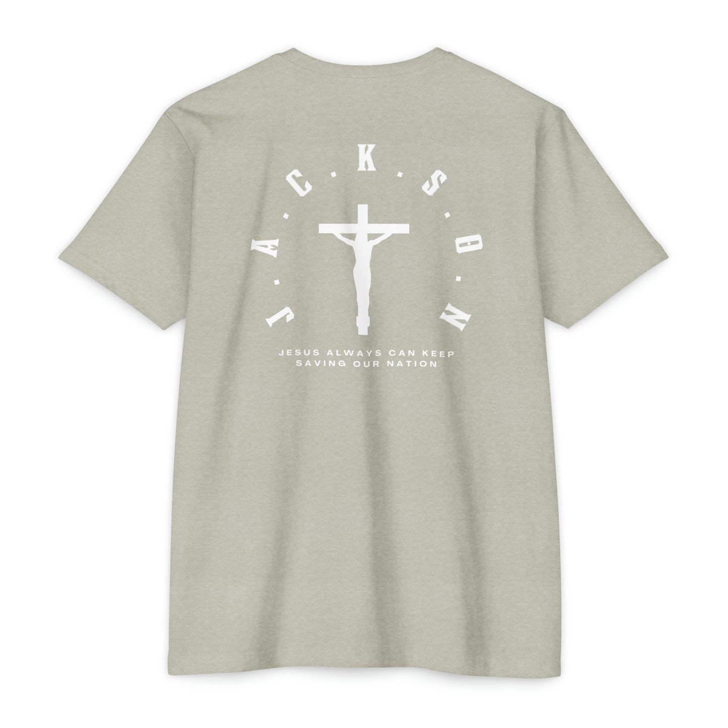 Jackson White Cross & Letters Blended