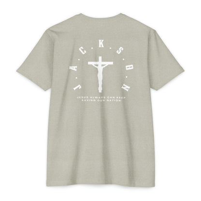 Jackson White Cross & Letters Blended