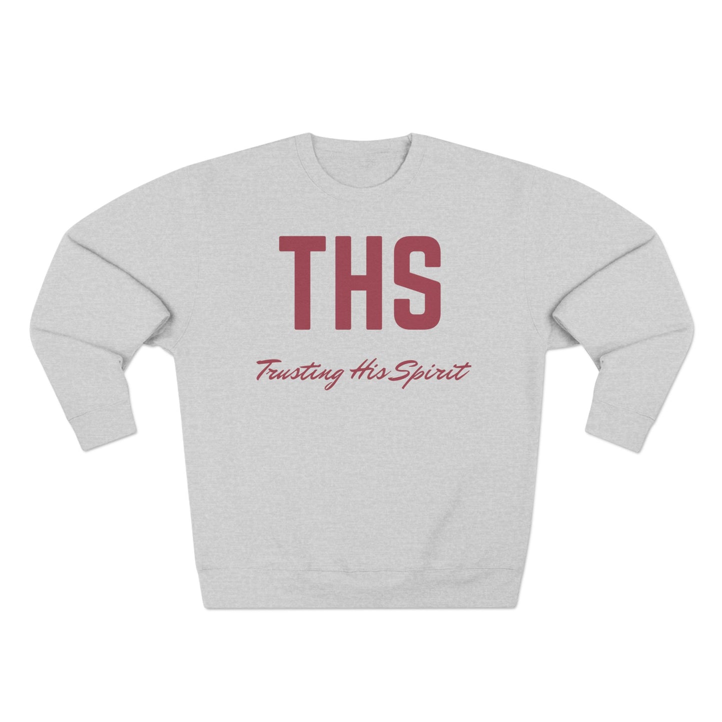 Adult THS Christian Marron Letters Crewneck