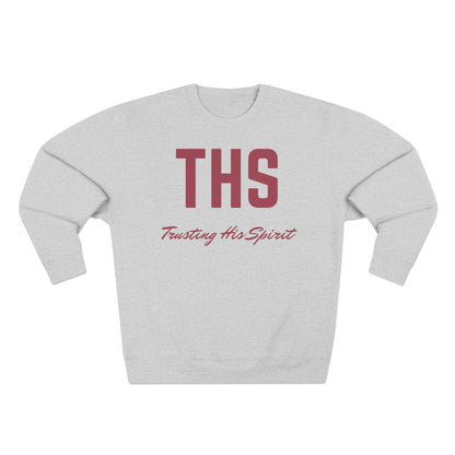 Adult THS Christian Marron Letters Crewneck