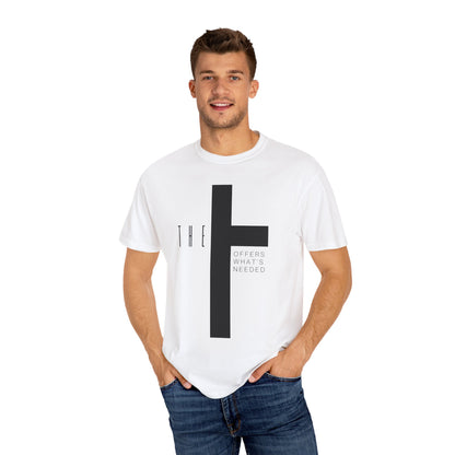 Adult T-Town Christian Black Letters & Cross