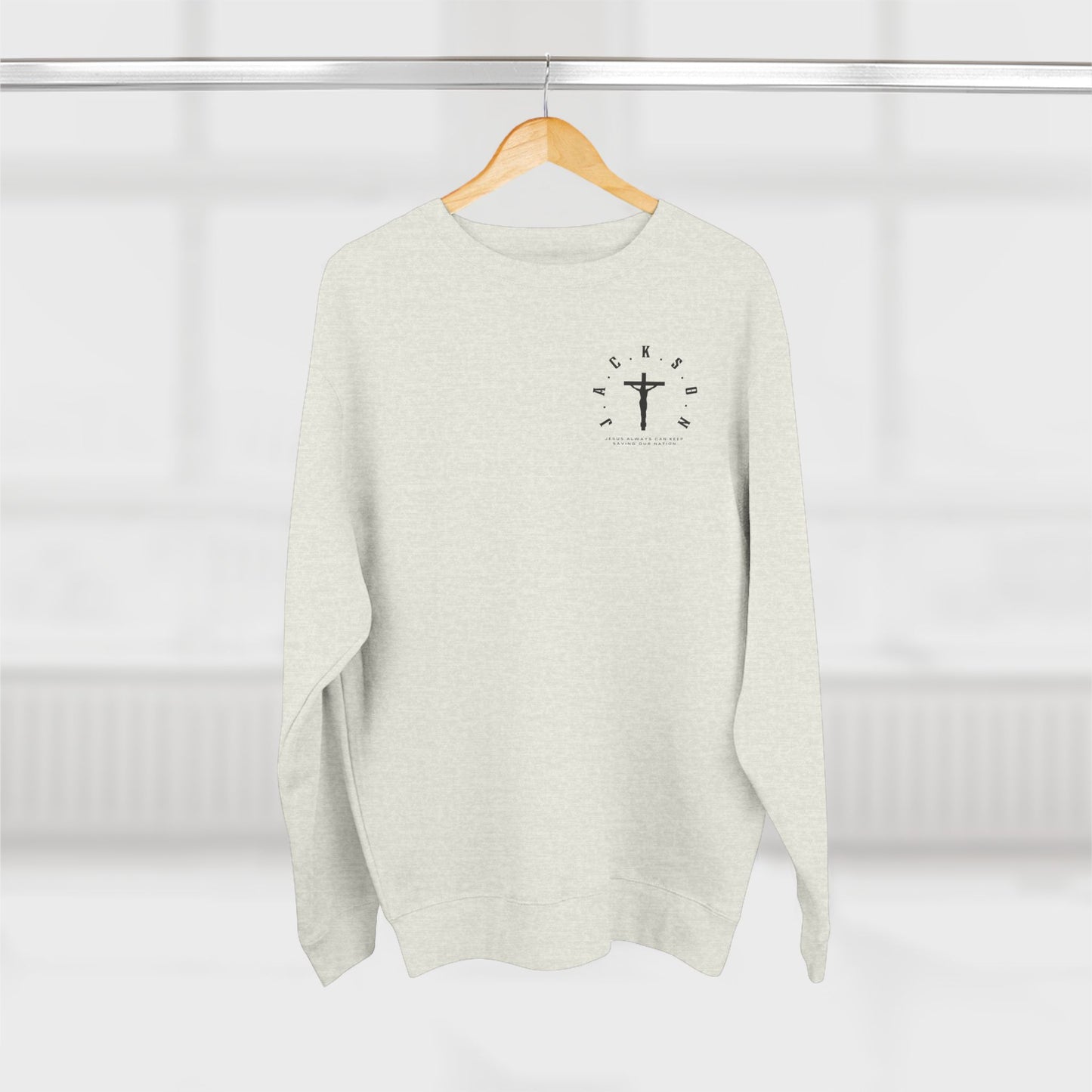 Jackson Black Cross & Letters Crewneck