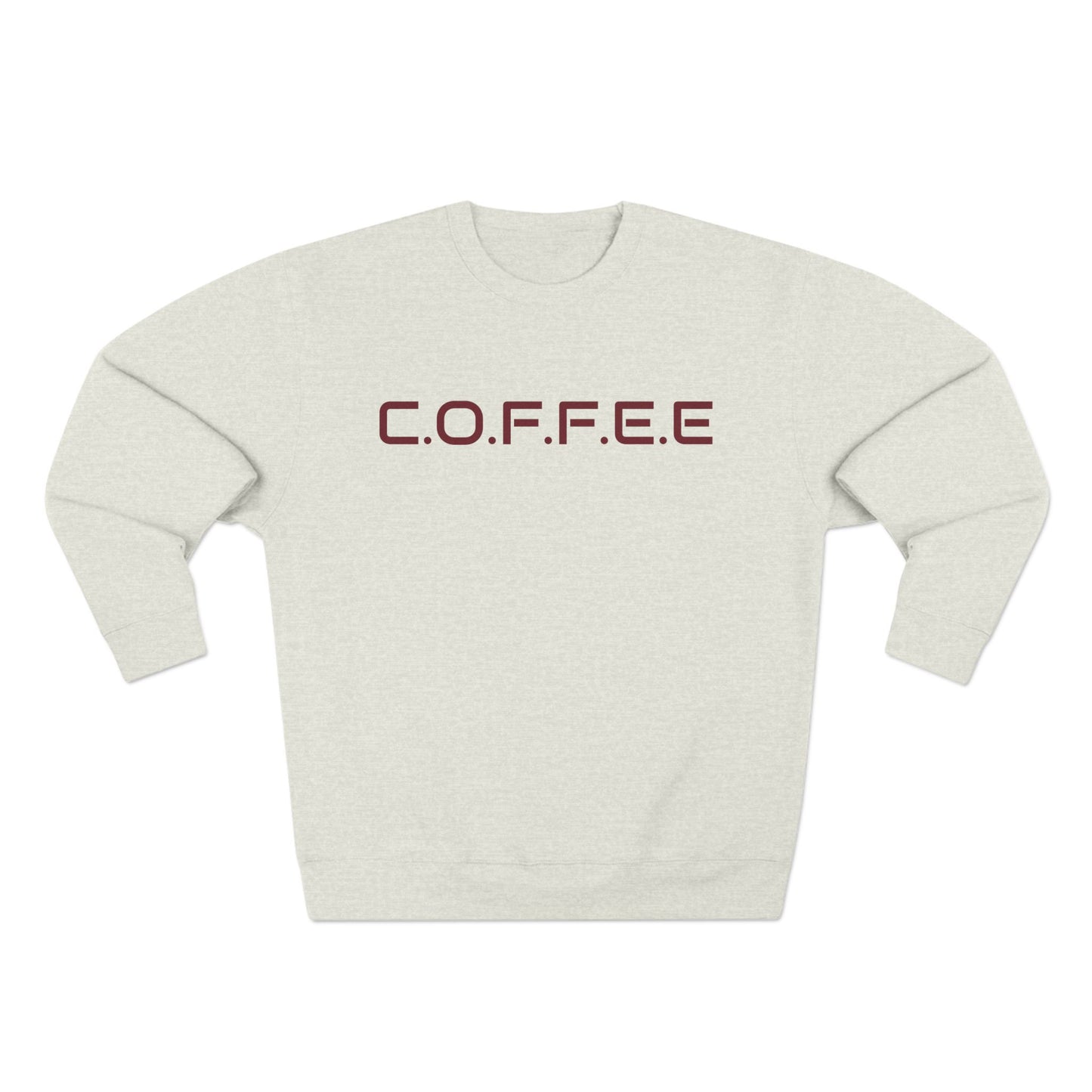 Adult Coffee Christian Marron Words Only Crewneck