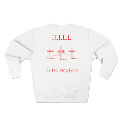 Hill Christian Red Words Crewneck