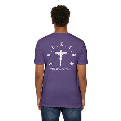 Jackson White Cross & Letters Blended