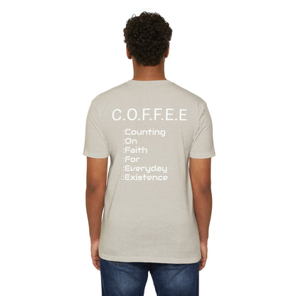 Adult Coffee Christian White Words Only Blended