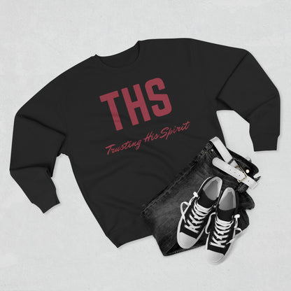 Adult THS Christian Marron Letters Crewneck