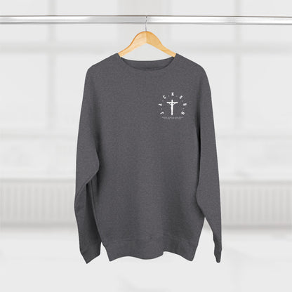 Jackson White Cross & Letters Crewneck